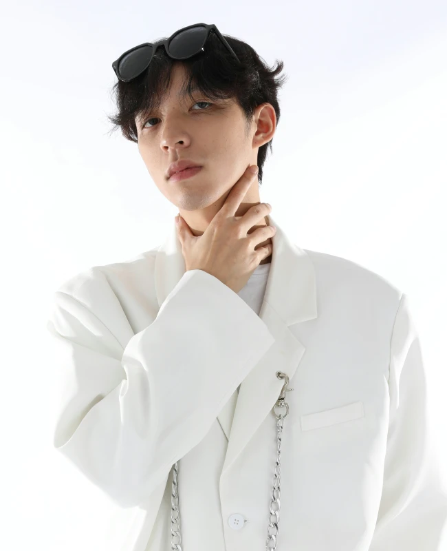 Classic cozy chic white jacket