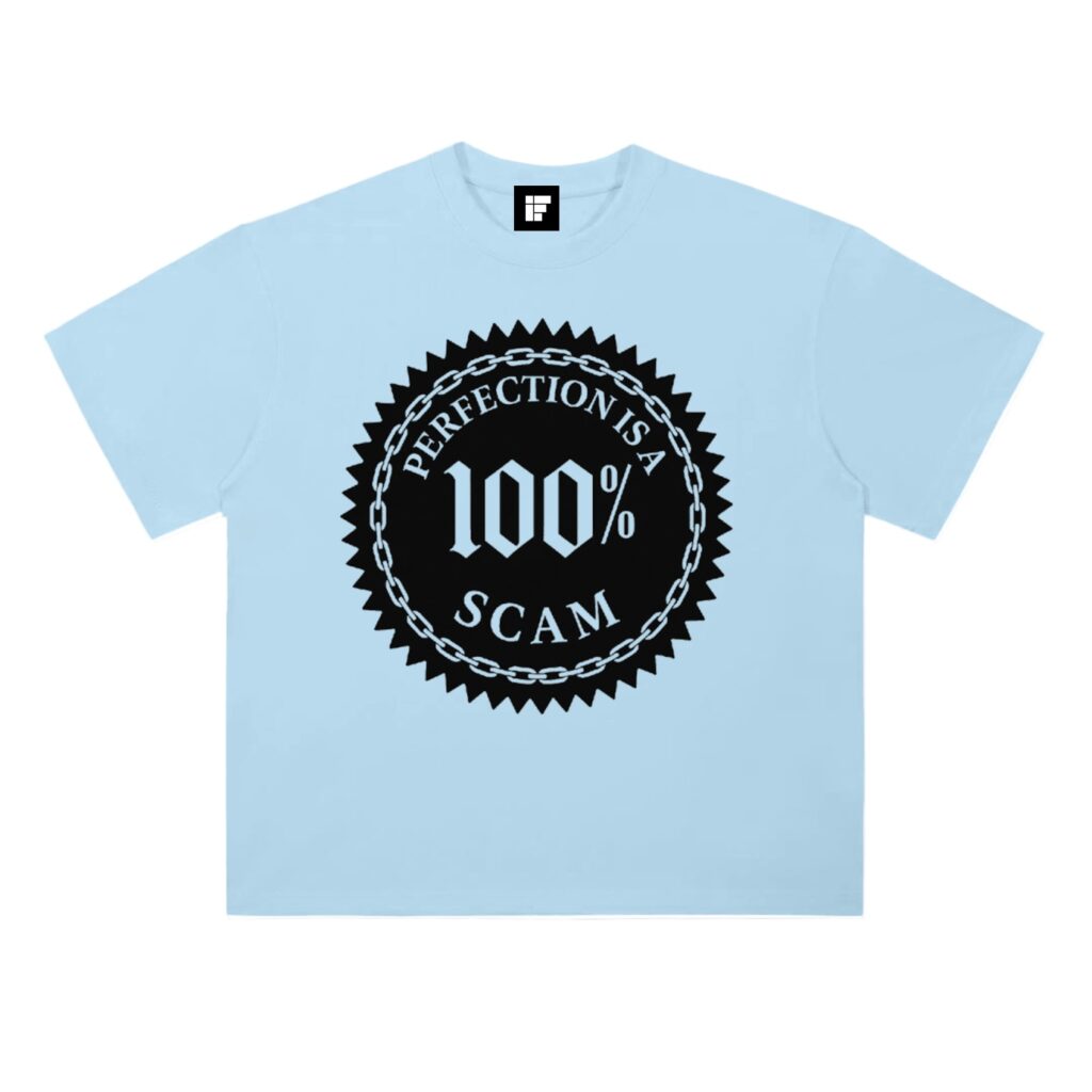 Heavyweight T-Shirt - Perfection is a 100% Scam (Black Edition)