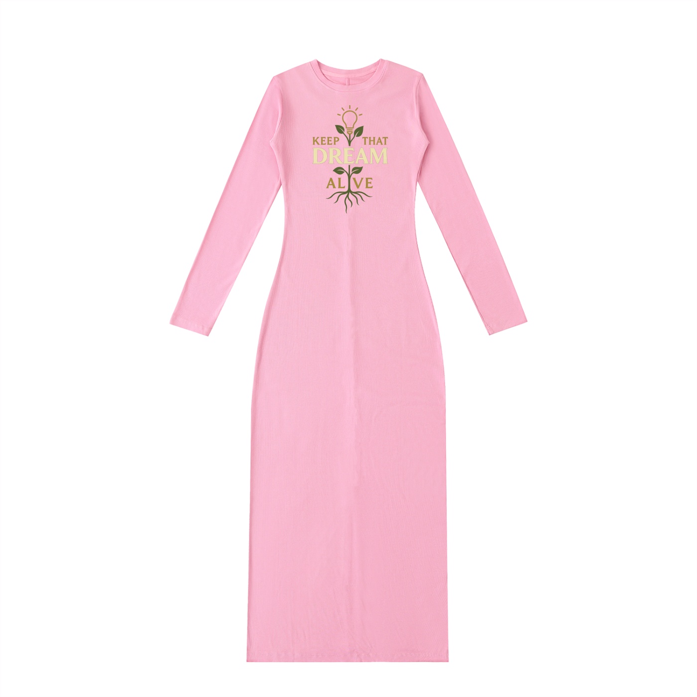 Robe longue fendue délavée teintée – Keep That Dream Alive