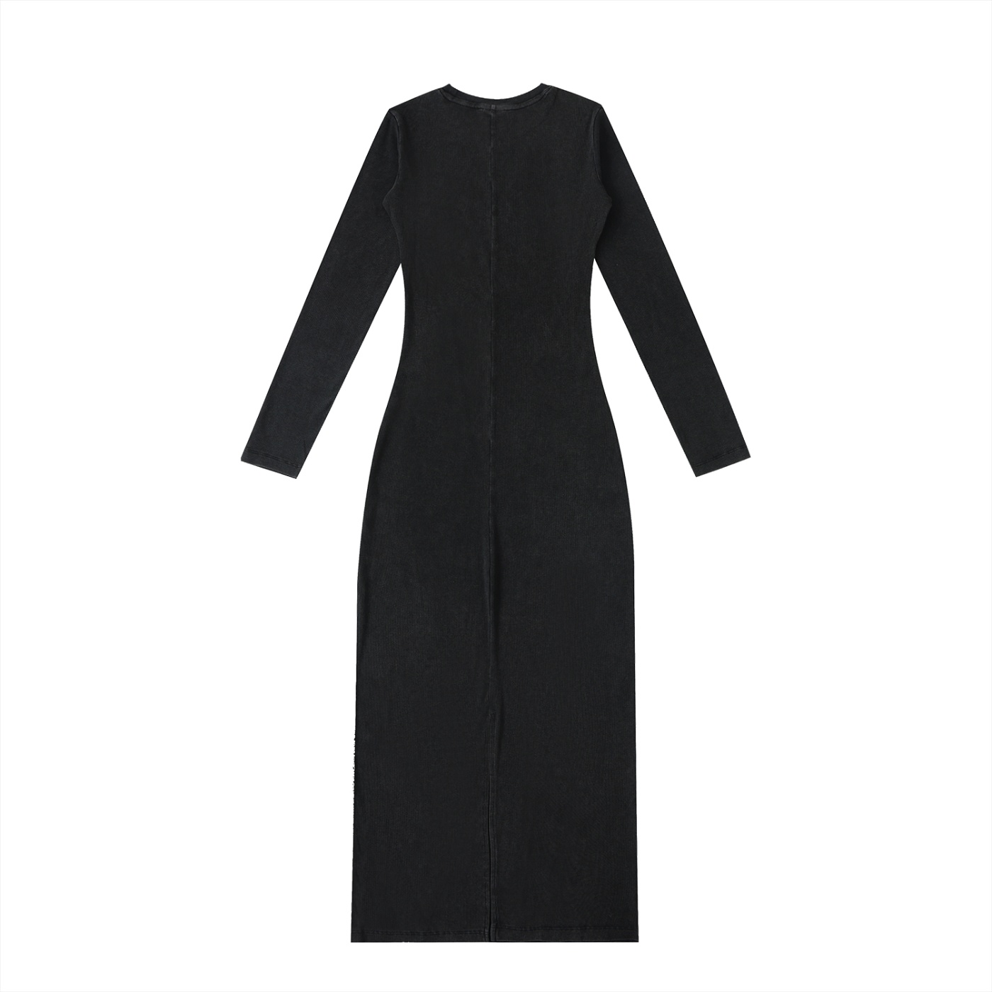 Robe longue fendue délavée teintée – Perfection is a 100% Scam (Golden Edition)