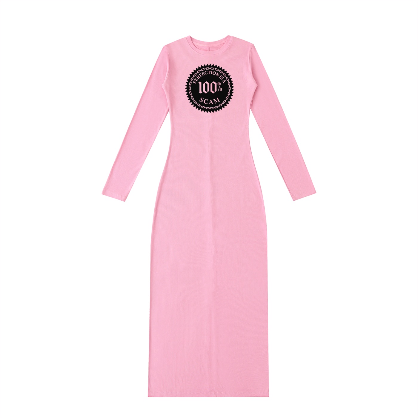 Dyed Washed Slit Maxi Dress – Perfection is a 100% Scam (Black Edition)