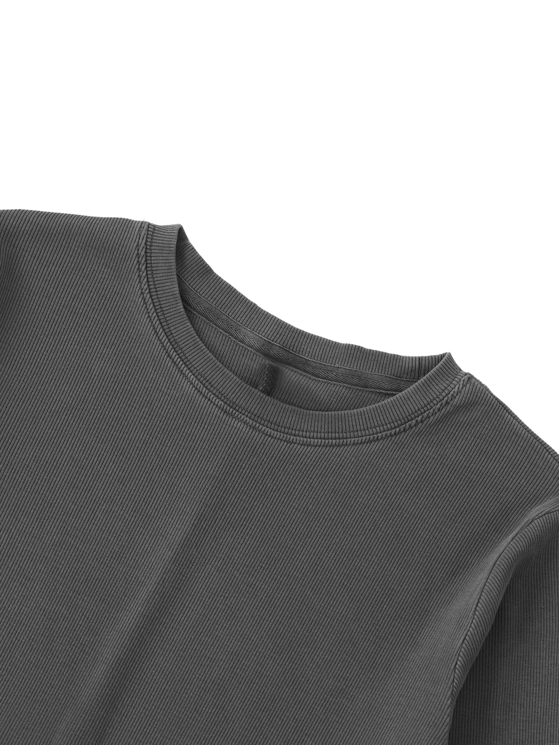 Robe longue fendue délavée teintée – IF (Design noir)