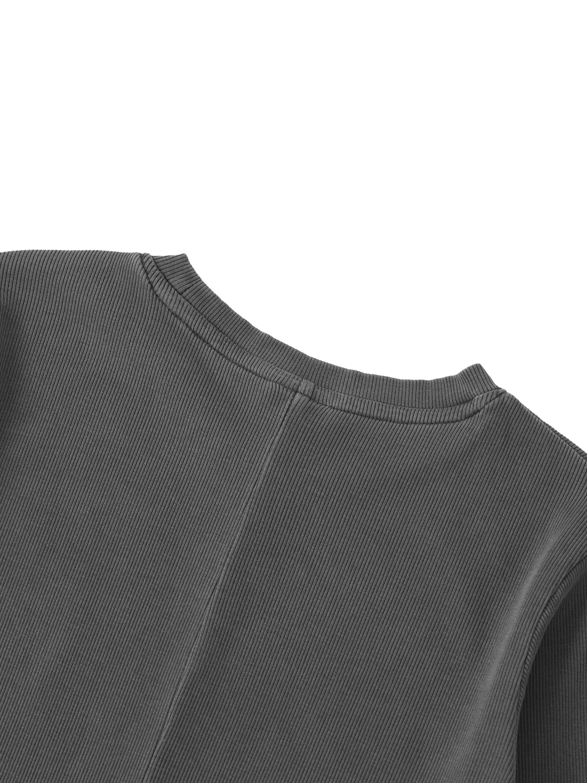 Robe longue fendue délavée teintée – IF (White Design)